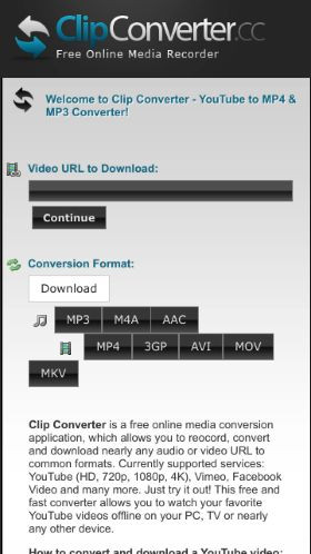 belønning bestille Bug YouTube to MP4 & MP3 Converter - ClipConverter.cc - Clipconverter.cc